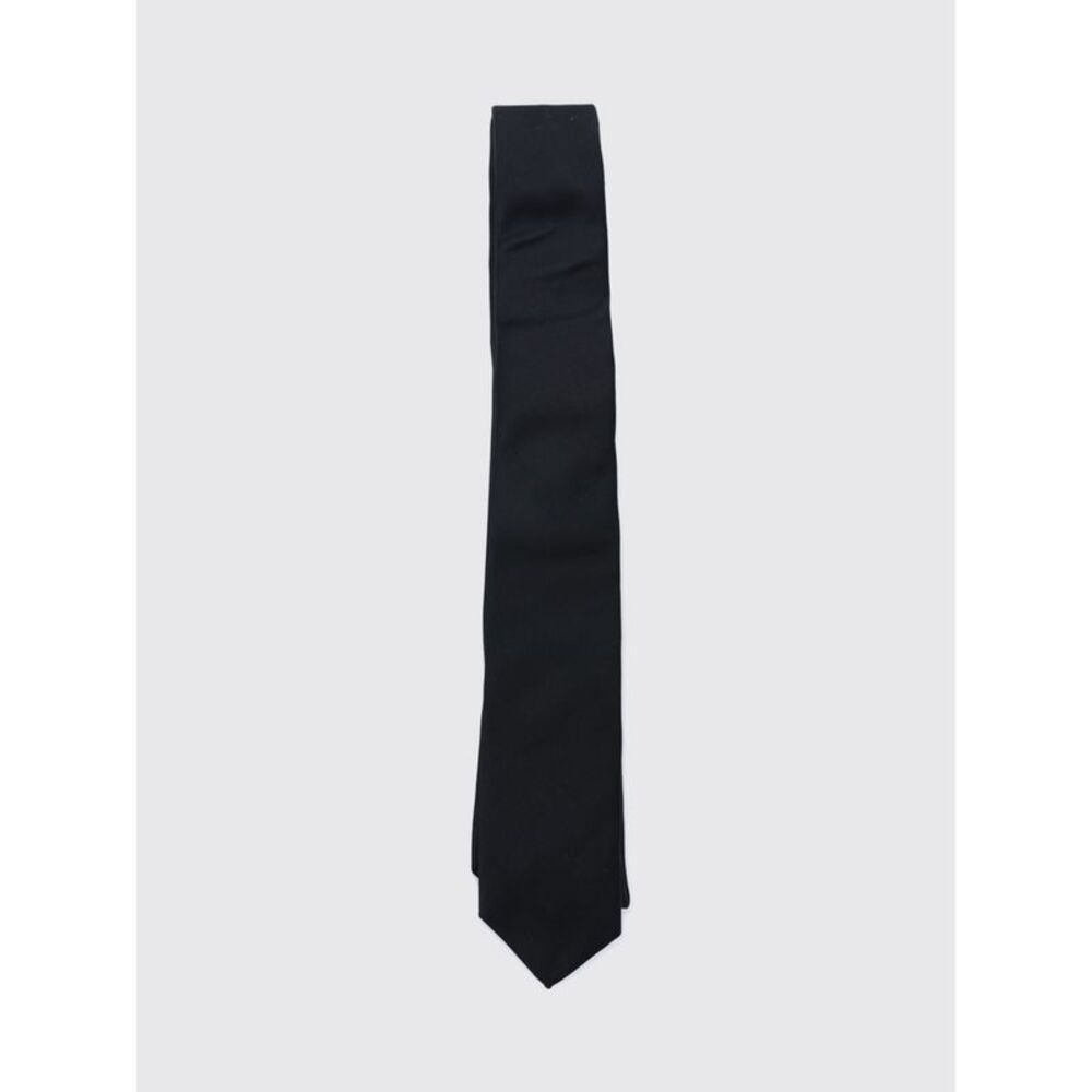 Saint Laurent Men Saint Laurent Classic Tie In Pure Silk With Logoed Back Loop
